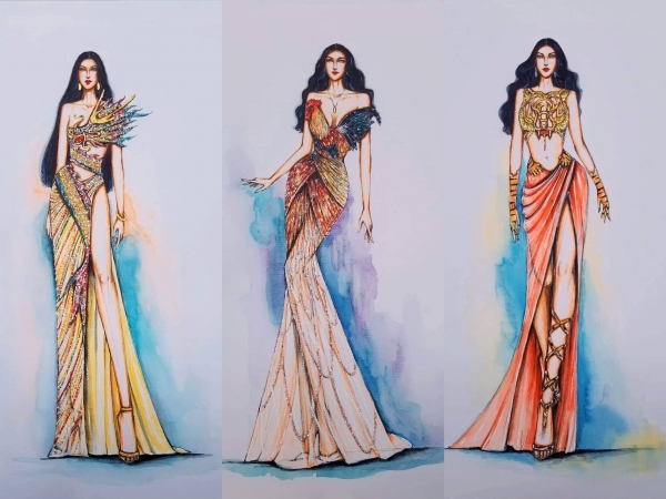 Đầm dạ hội của tân Hoa hậu Hoàn vũ 2018 lấy ý tưởng từ núi lửa và phượng  hoàng - Tạp chí Đẹp