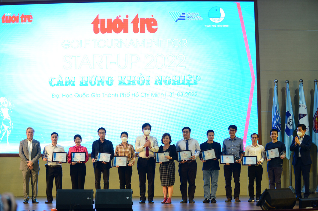 Các start-up được chọn vinh danh giải thưởng Tuổi Trẻ Start-up Award năm 2022 - Ảnh: Q.ĐỊNH