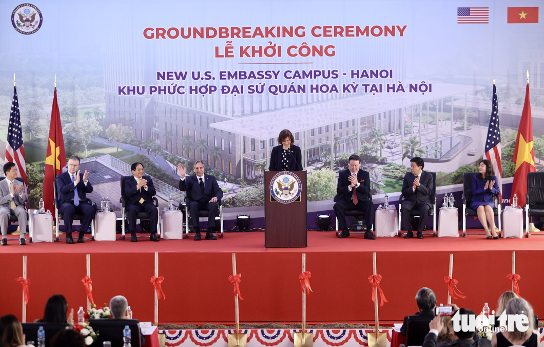 Toàn cảnh buổi lễ khởi công Đại sứ quán Mỹ mới tại quận Cầu Giấy - NGUYỄN KHÁNH