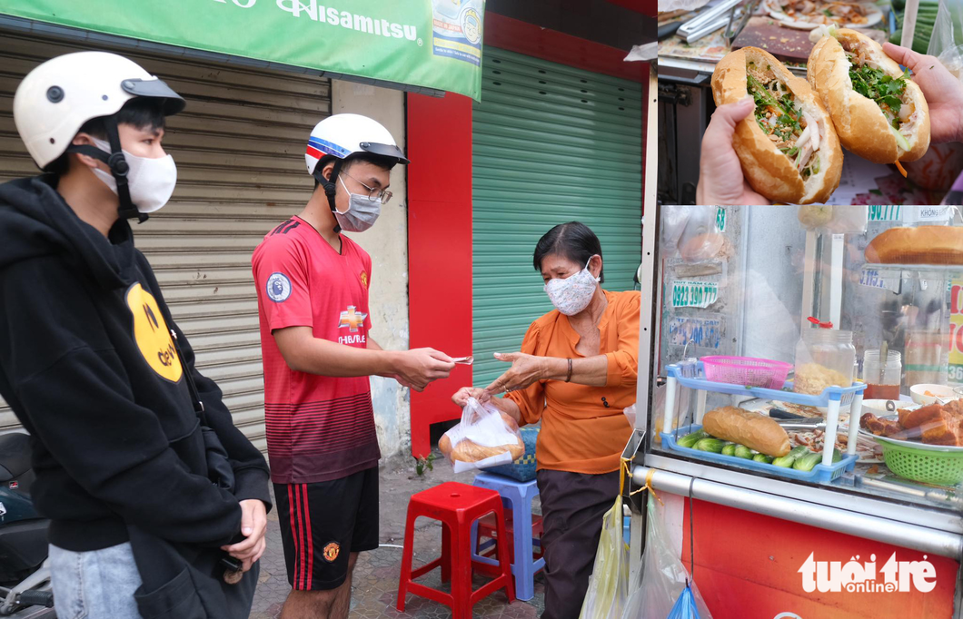 Cô Nga bán bánh mì truyền thống đã 32 năm trước hẻm 226 Nguyễn Văn Lượng, quận Gò Vấp 