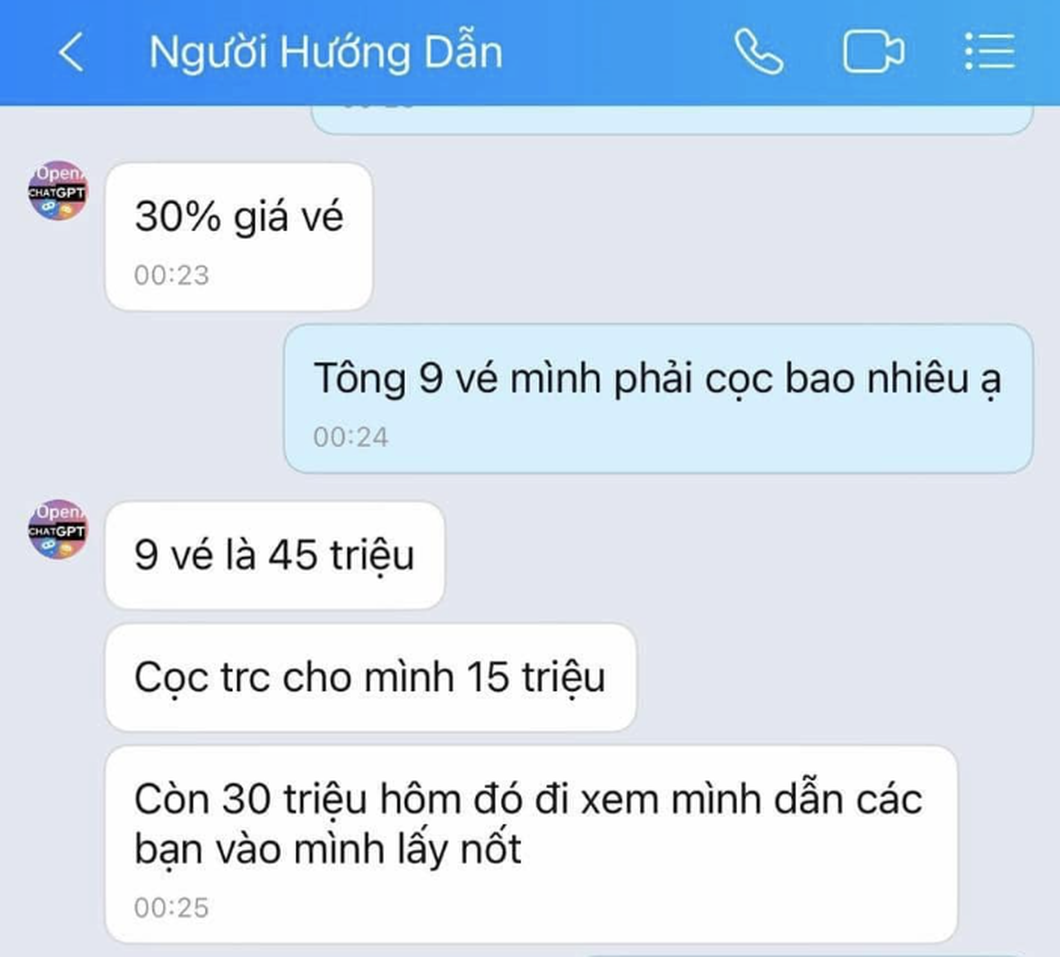 Phe vé hét giá 45 triệu cho 9 vé dự Show của Đen - Ảnh chụp màn hình