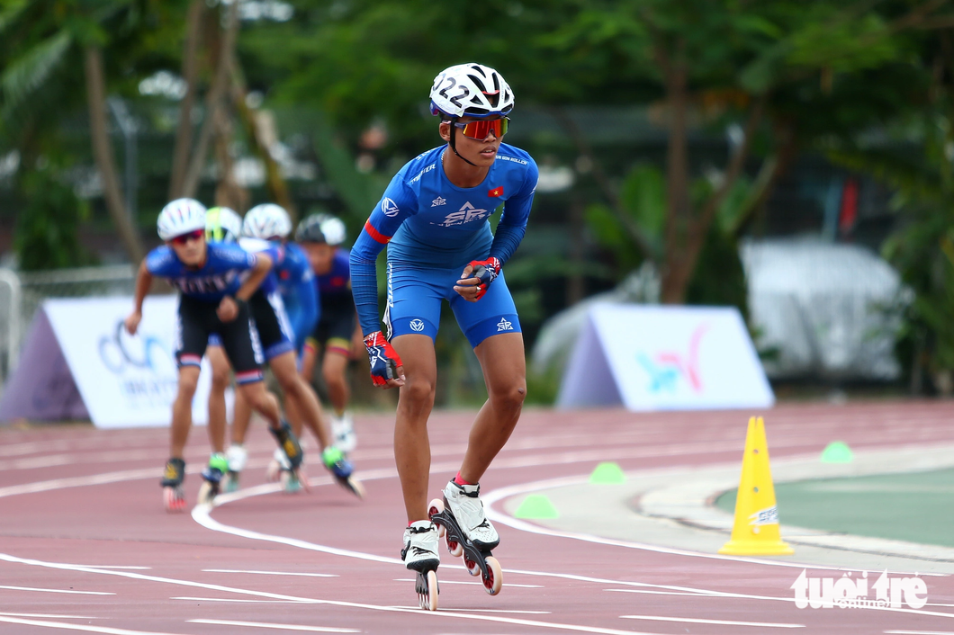 Xem các VĐV nhí đua tốc độ ở Giải roller sports quốc gia 2023 - Ảnh 1.