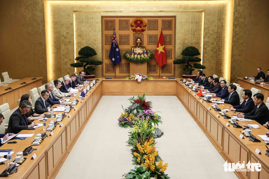 Thủ tướng Phạm Minh Chính đón và hội đàm với Thủ tướng Úc Anthony Albanese - Ảnh 8.