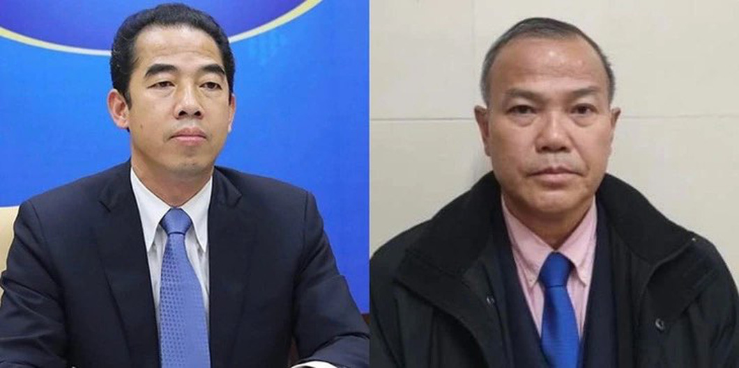 Hai cựu thứ trưởng Tô Anh Dũng (trái) và Vũ Hồng Nam bị đưa ra xét xử trong vụ "chuyến bay giải cứu" - Ảnh tư liệu