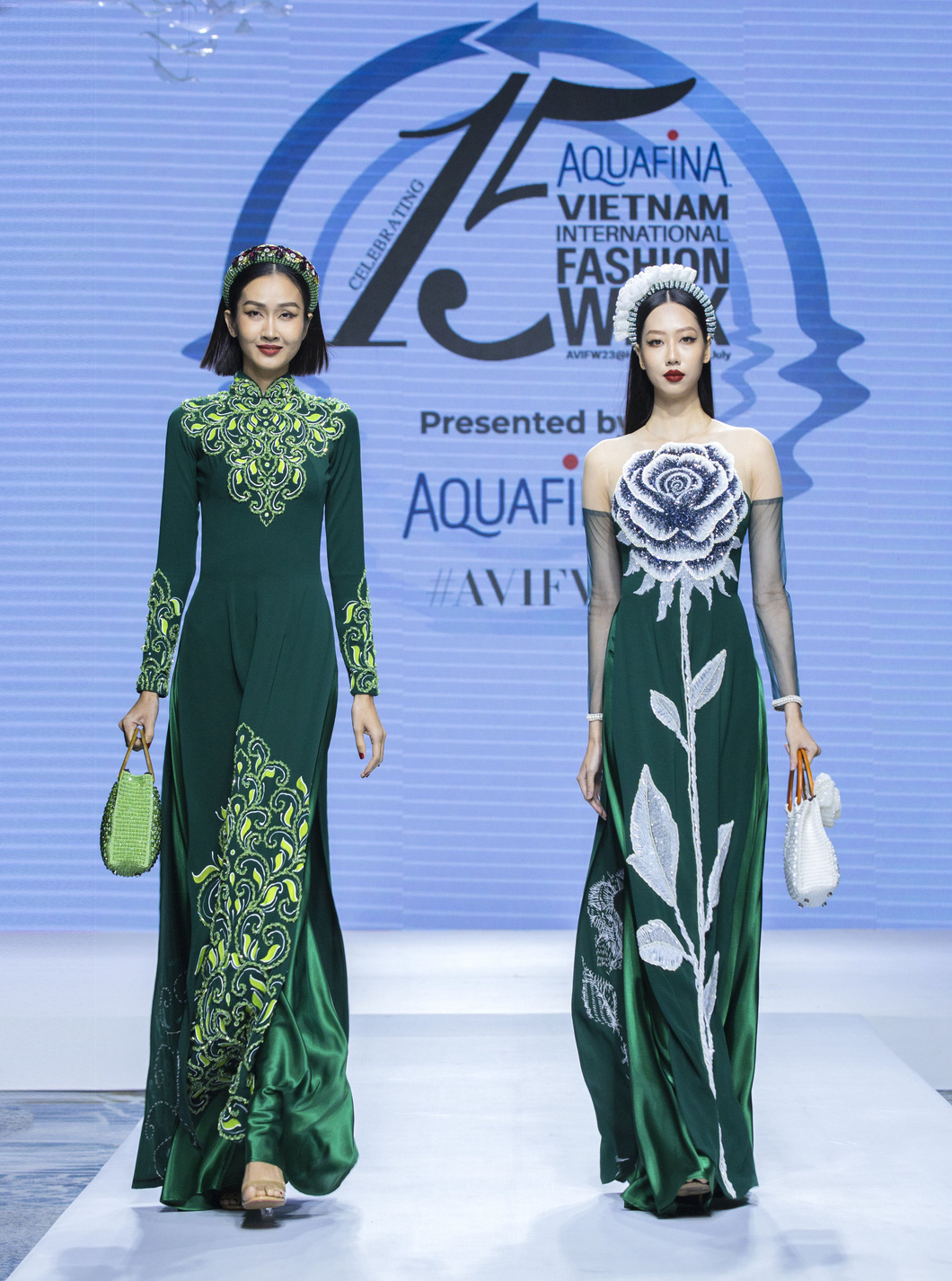 Hai thiết kế đầu tiên trong bộ sưu tập Mộc của nhà thiết kế Minh Châu - Ảnh: BTC