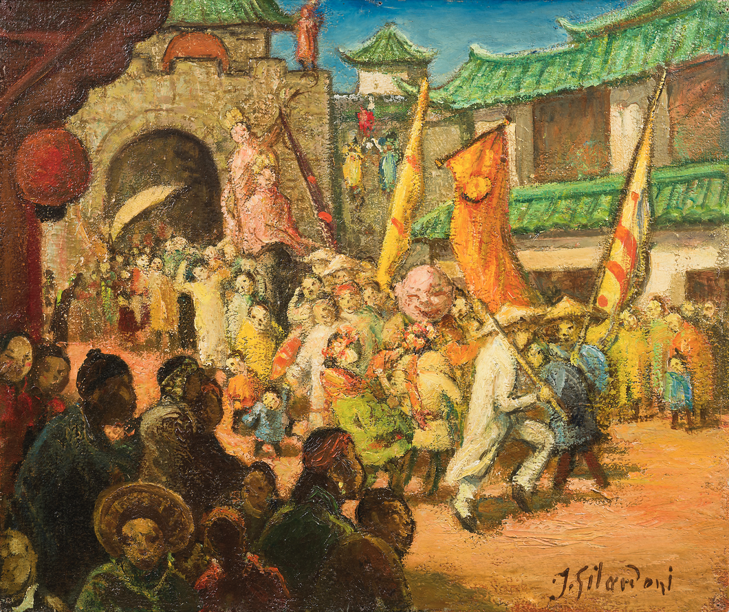 Joseph Gilardoni _ Procession à Cholon - Đám rước ở Chợ Lớn