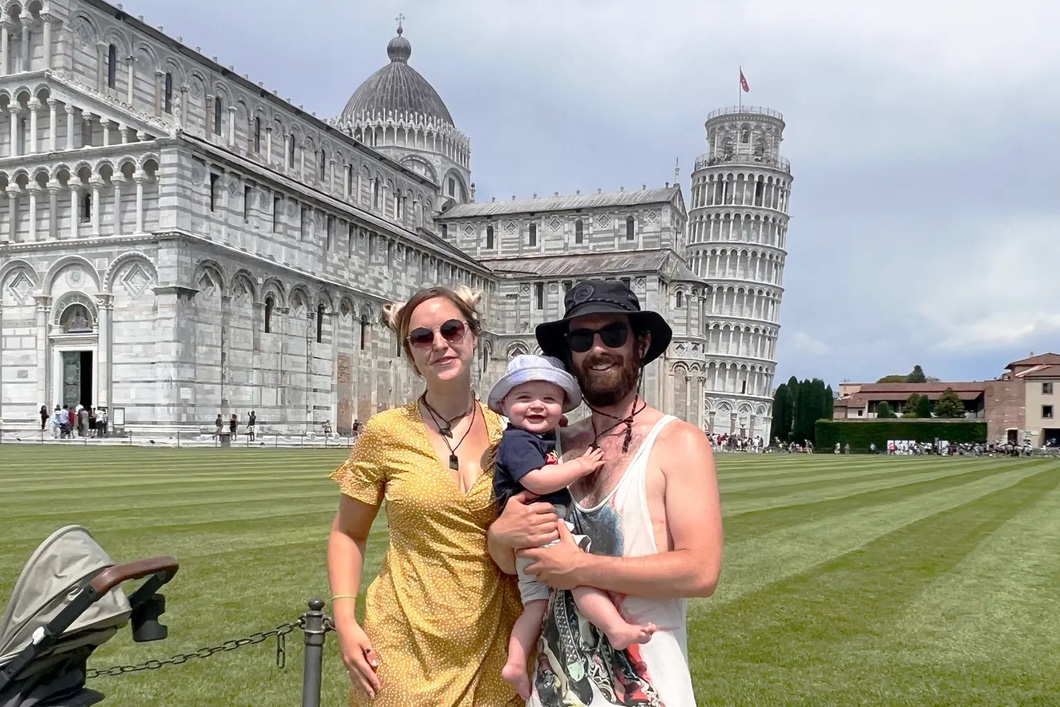 Atlas Montgomery is an English boy, his father Will Montgomery is 31 years old and mother Bex Lewis is 29 years old.  The family of three have been traveling across Europe in a mobile home since the baby was 6 weeks old while Louise was on maternity leave.