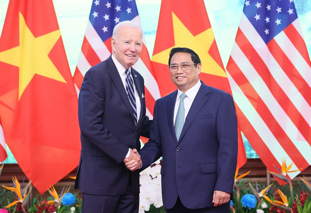 Thủ tướng Phạm Minh Chính hội kiến Tổng thống Mỹ Joe Biden sáng 11-9 - Ảnh: TTXVN