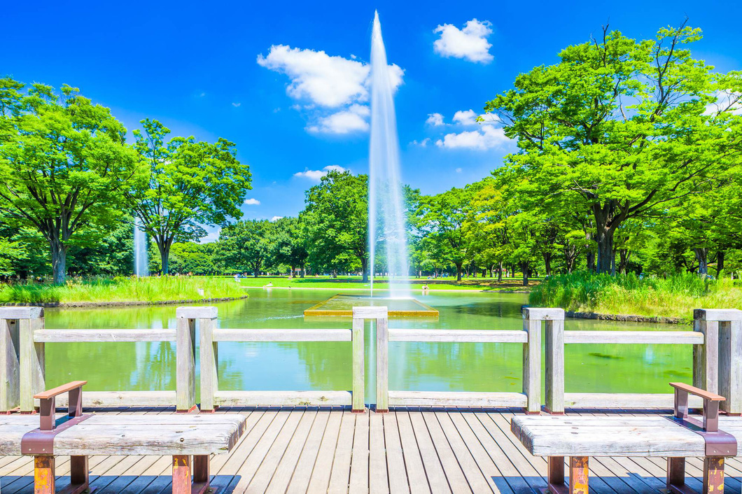 Đài phun nước ở trung tâm công viên Yoyogi - Ảnh: The Gate