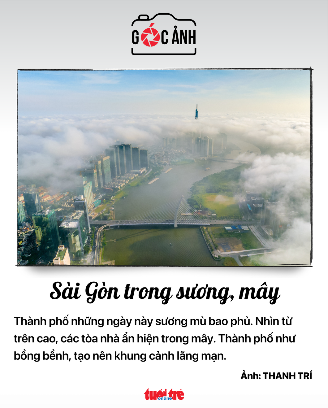 Sài Gòn trong sương, mây - Ảnh: THANH TRÍ