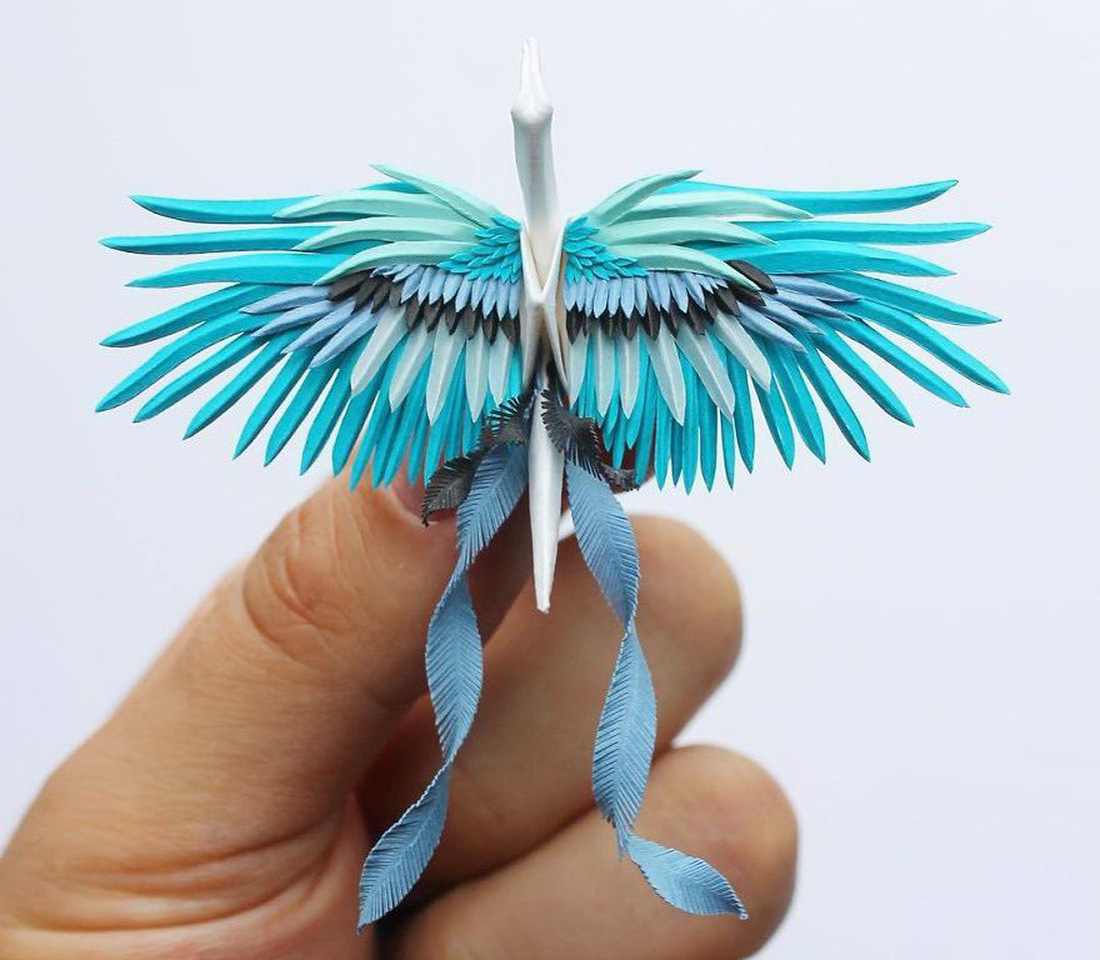Ngắm những chú hạc giấy origami đẹp ngỡ ngàng - Ảnh 16.