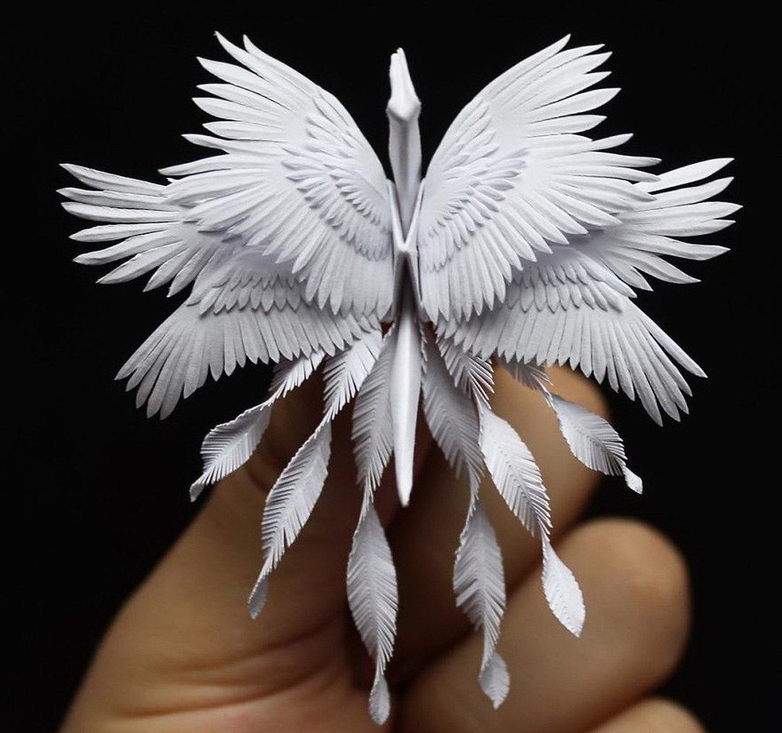 Ngắm những chú hạc giấy origami đẹp ngỡ ngàng - Ảnh 19.