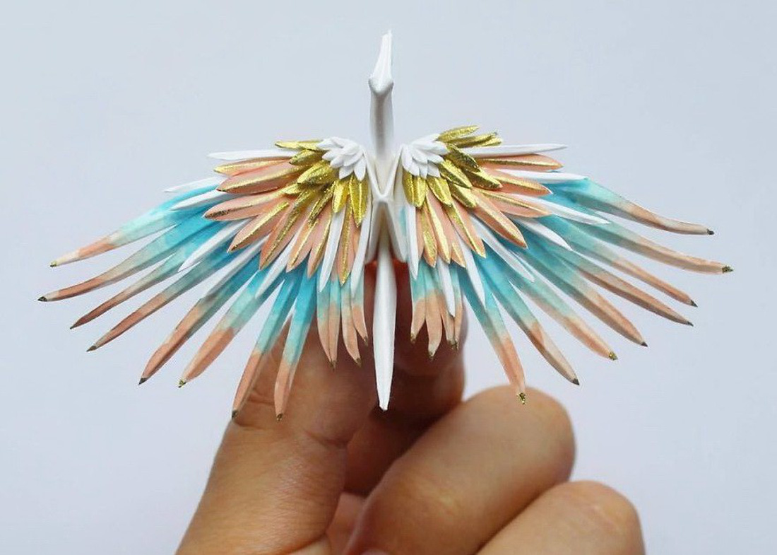 Ngắm những chú hạc giấy origami đẹp ngỡ ngàng - Ảnh 21.
