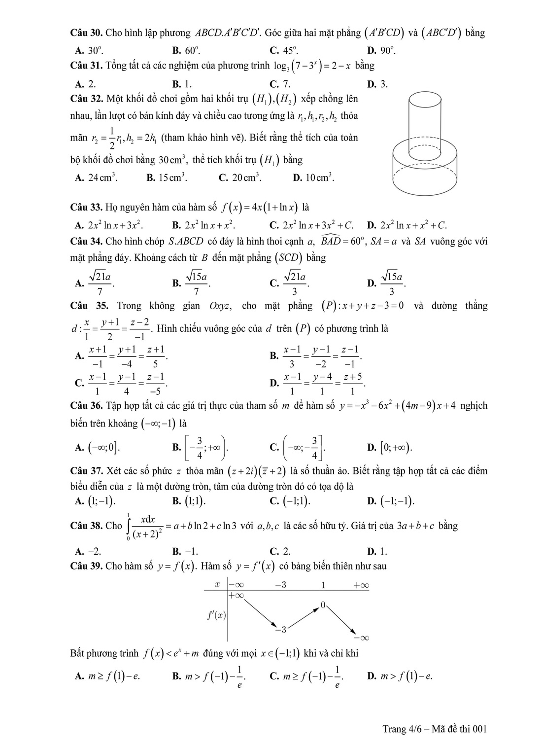 Bộ GD-ĐT công bố đề tham khảo thi THPT quốc gia 2019 - Ảnh 5.