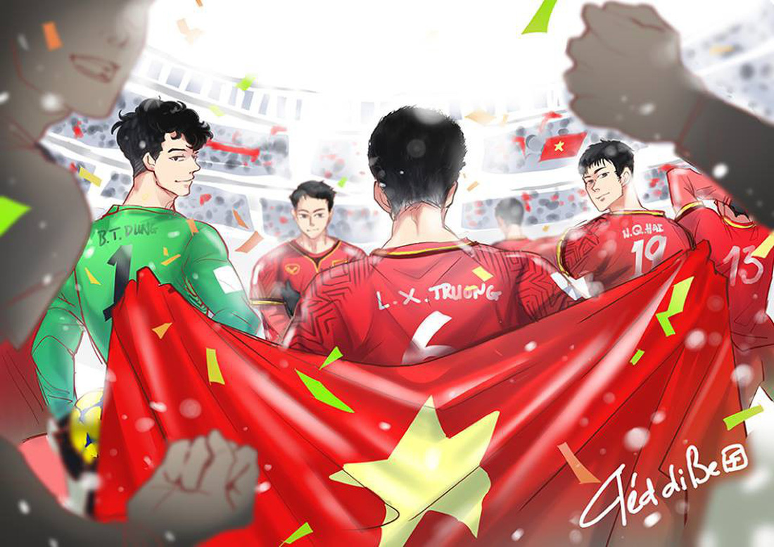 Loạt hình vẽ đáng yêu về hành trình đáng nhớ của U23 Việt Nam - Ảnh 2.