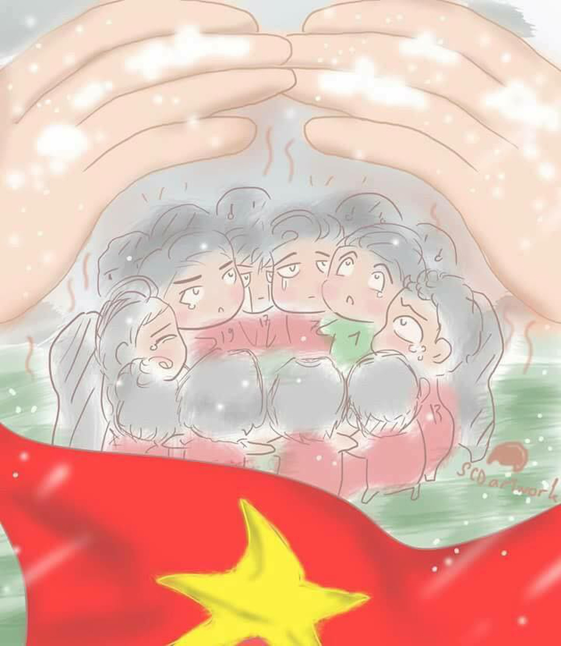 Loạt hình vẽ đáng yêu về hành trình đáng nhớ của U23 Việt Nam - Ảnh 14.