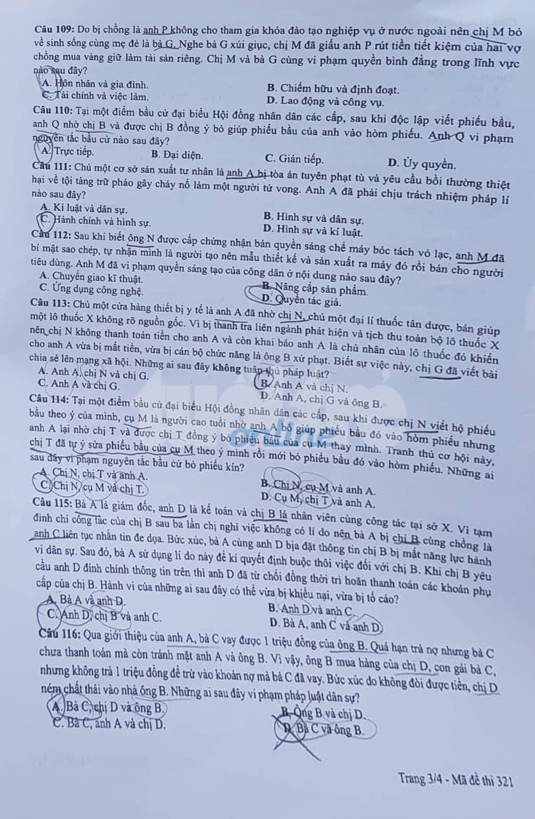 Đáp án môn giáo dục công dân thi THPT quốc gia 2019 - Ảnh 7.