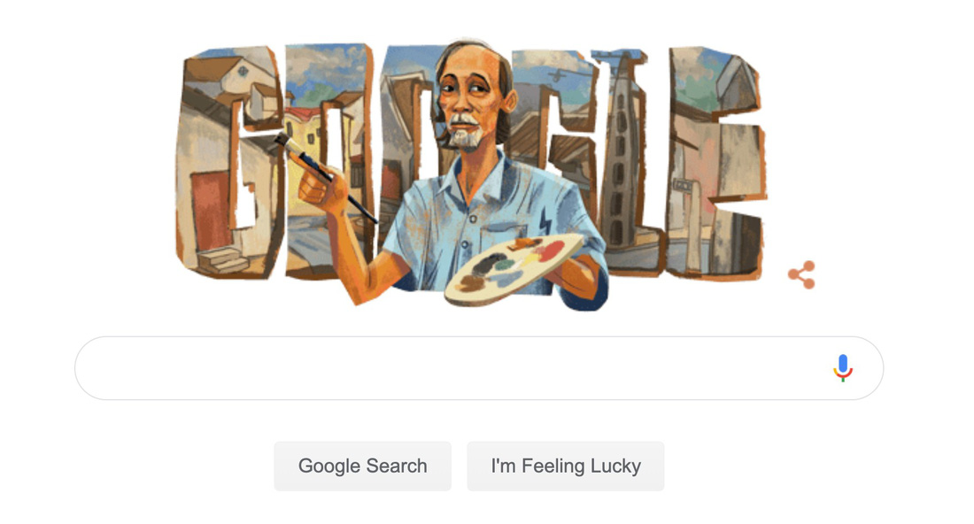 Danh họa Bùi Xuân Phái được Google vinh danh nhân sinh nhật lần thứ 99 của ông - Ảnh 1.