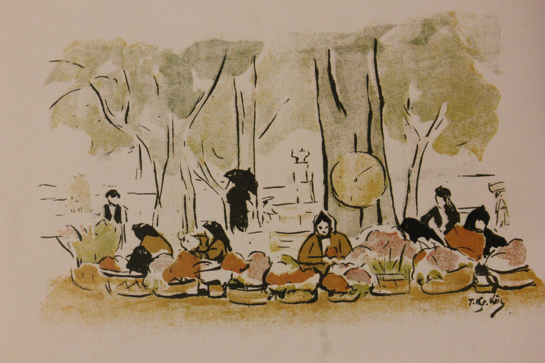 Bất ngờ với gánh hàng rong Hà Nội xưa trong tranh họa sĩ triệu đô Lê Phổ - Ảnh 7.
