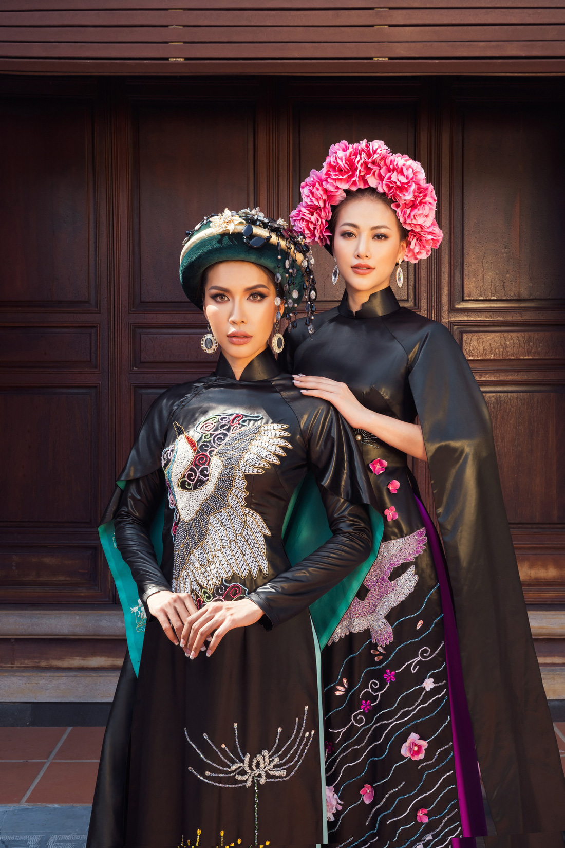 Hoa hậu Phương Khánh, Minh Tú khoe sắc trong bộ sưu tập áo dài Bay lả bay la - Ảnh 9.