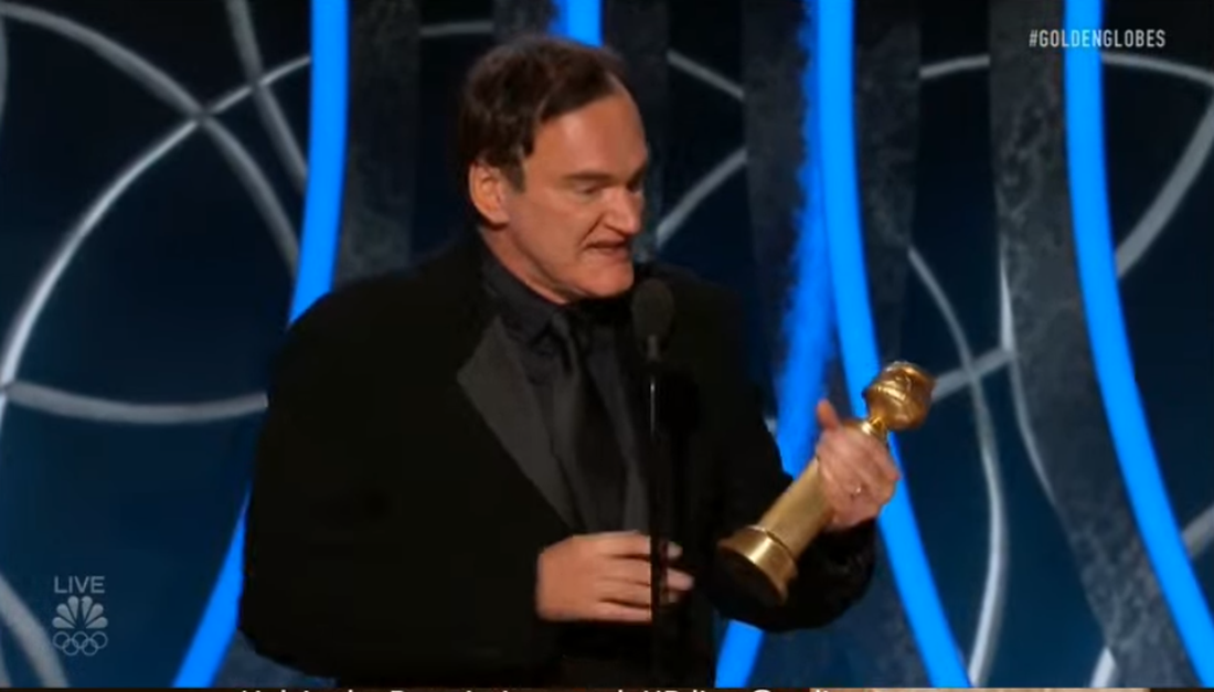 Quentin Tarantino nhận giải Quả cầu vàng kịch bản phim hay nhất