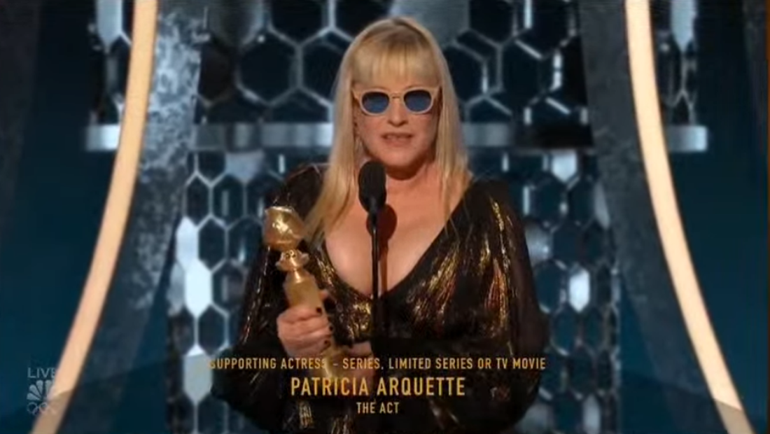Patricia Arquette giành Quả cầu vàng cho Nữ diễn viên phụ xuất sắc nhất trong phim nhiều tập, ngắn tập hoặc phim điện ảnh chiếu truyền hình (Best Supporting Actress in a Series, Limited Series or TV Movie) với vai diễn của cô trong The Act!
