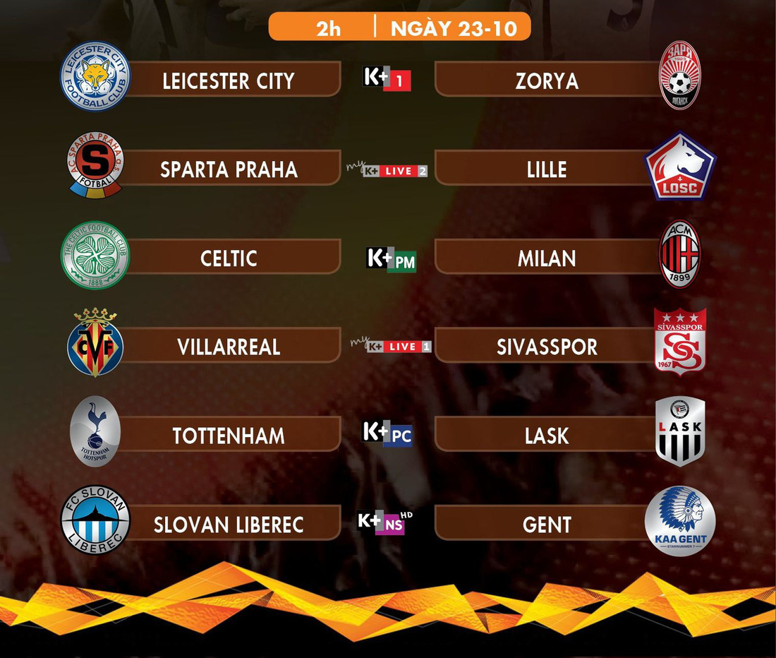 Lịch trực tiếp Europa League: Nhiều trận cầu hấp dẫn - Ảnh 2.