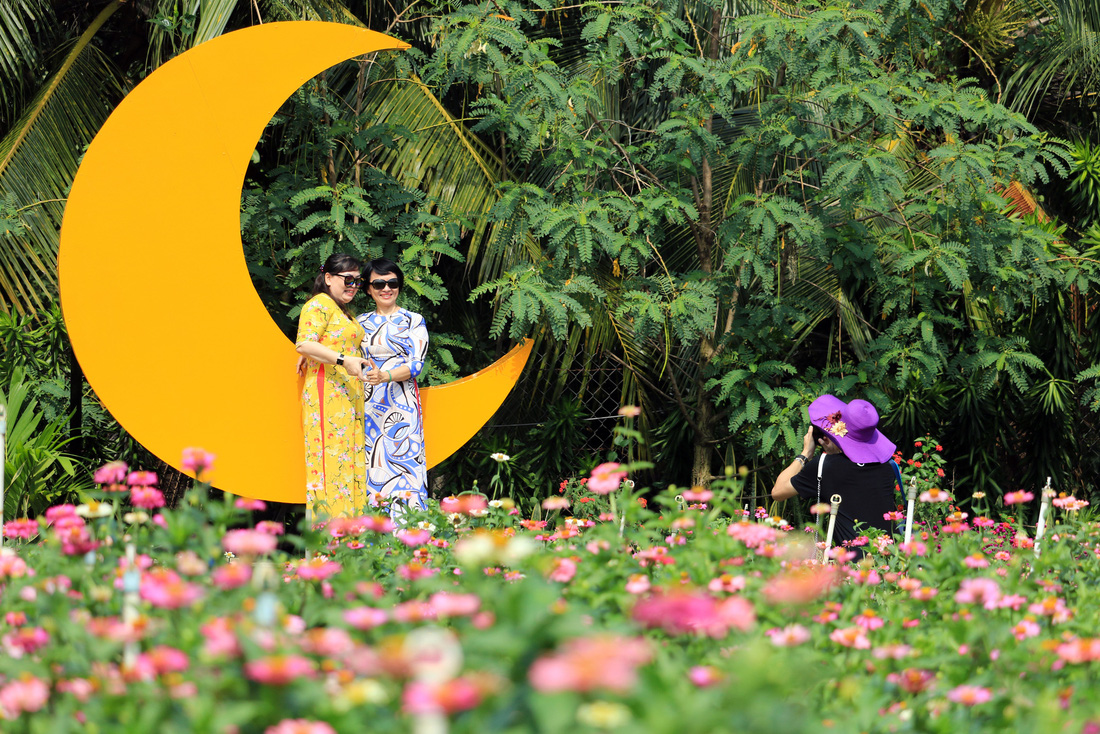 Say ngắm vườn hoa Đà Lạt nở rộ bên sông Sài Gòn - Ảnh 2.