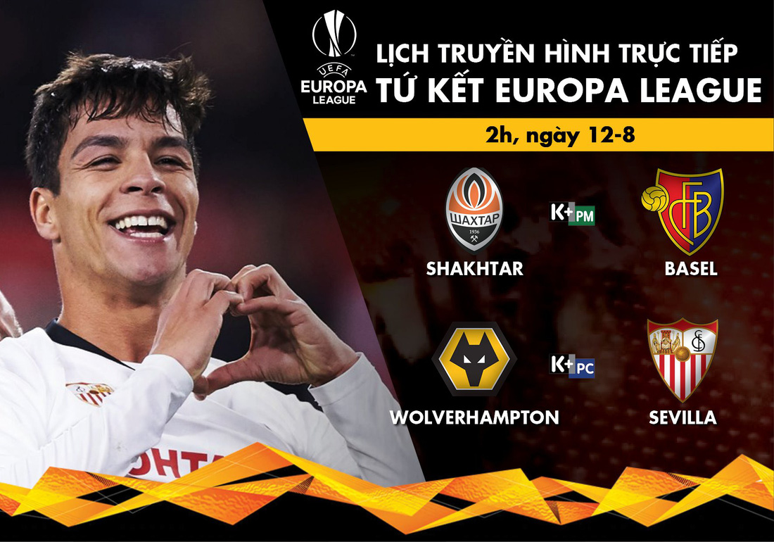 Lịch trực tiếp vòng tứ kết Europa League: Tâm điểm Wolverhampton - Sevilla - Ảnh 1.