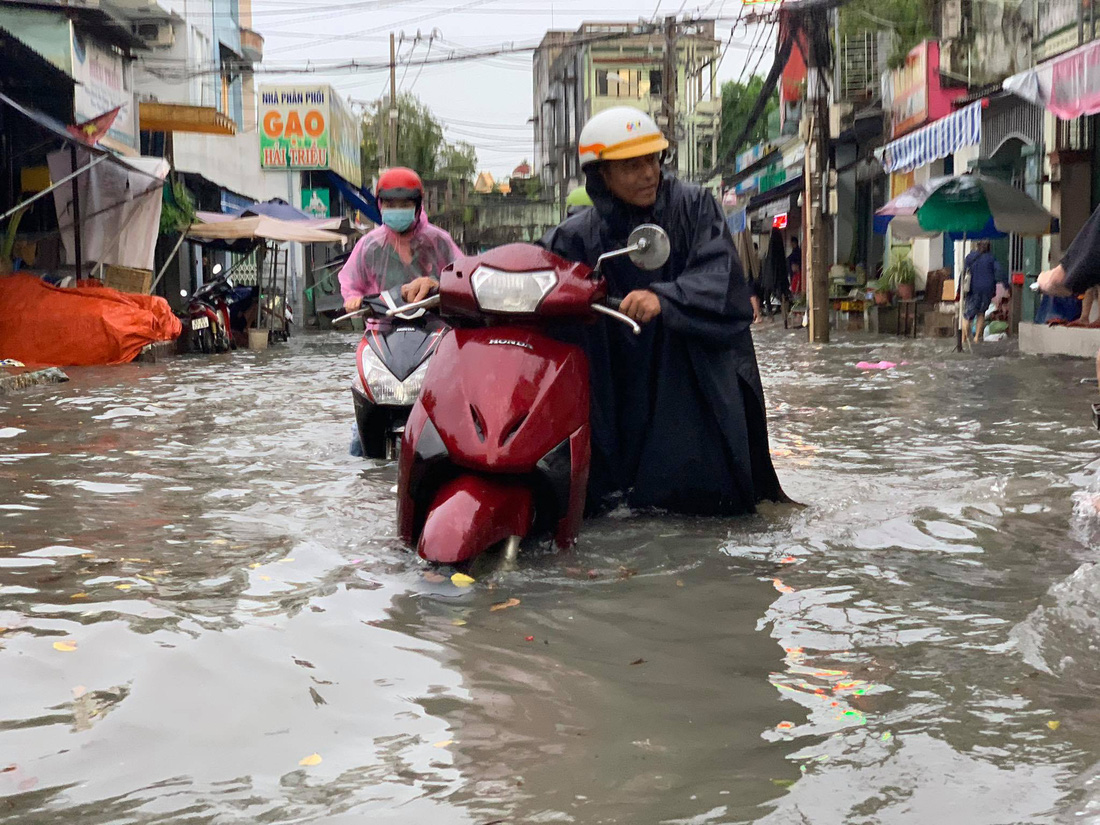 Cây bật gốc đổ ngang đường Nguyễn Tri Phương làm 1 người bị thương, ngập và kẹt xe nhiều nơi - Ảnh 7.