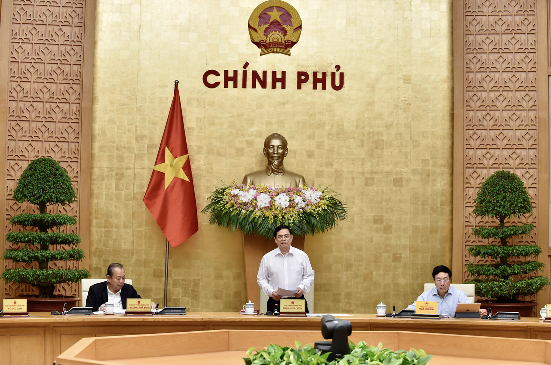 Chùm ảnh Thủ tướng Phạm Minh Chính chủ trì phiên họp Chính phủ - Ảnh 1.