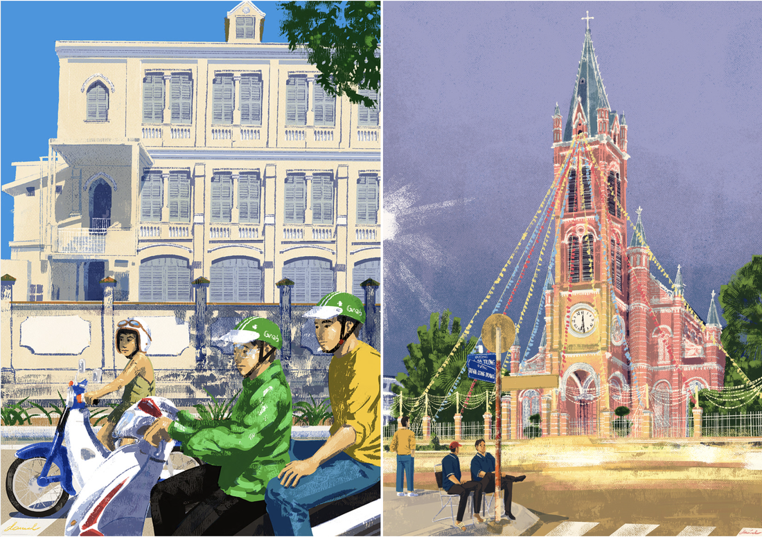 Ngắm nhìn thành phố qua bộ tranh ‘vẽ Sài Gòn bằng cả trái tim’ của họa sĩ Philippines - Ảnh 10.