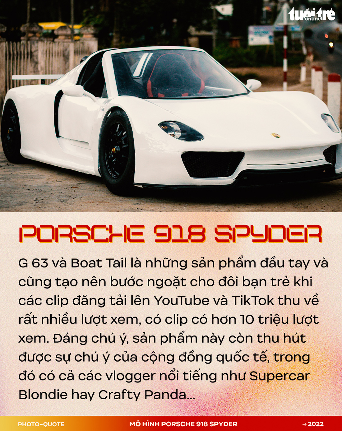 Đôi bạn 9X Tây Nguyên làm mô hình Porsche 918 Spyder gây sốt cộng đồng quốc tế - Ảnh 3.