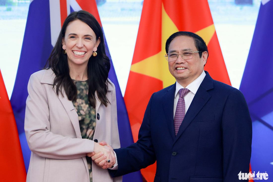 Thủ tướng Phạm Minh Chính đón và hội đàm với Thủ tướng New Zealand Jacinda Ardern - Ảnh 4.
