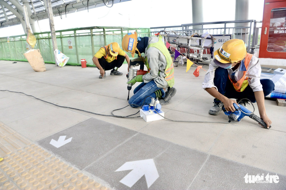 Cận cảnh nhà ga Khu công nghệ cao của tuyến metro số 1 sắp hoàn thành - Ảnh 6.