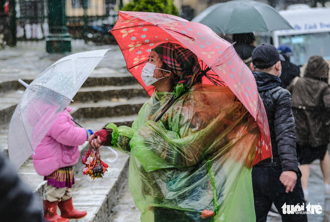 Trẻ em ở Sa Pa bị đẩy ra đường bán hàng trong mưa rét 1 độ C - Ảnh 2.