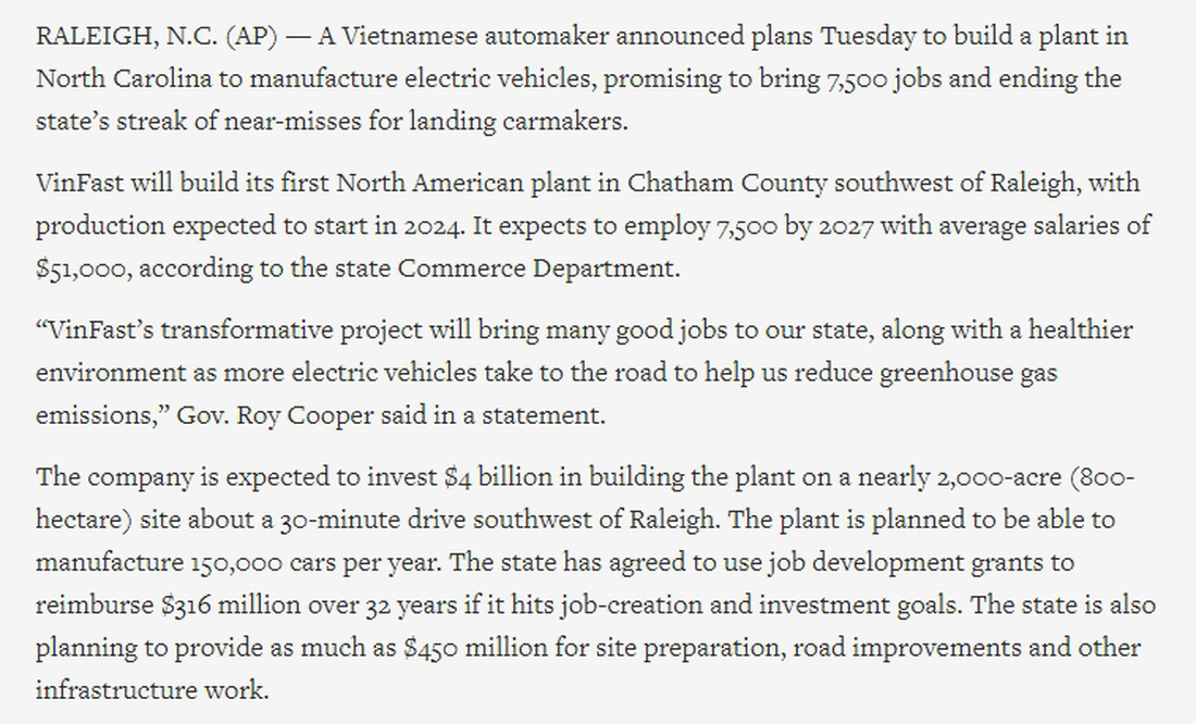 Báo quốc tế nói gì về việc Tổng thống Biden hoan nghênh VinFast xây nhà máy ở Mỹ? - Ảnh 2.