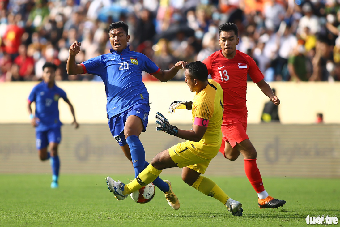 Những hình ảnh trận đấu U23 Lào - U23 Singapore - Ảnh 7.