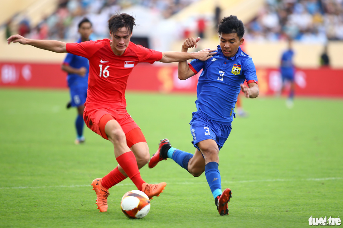 Những hình ảnh trận đấu U23 Lào - U23 Singapore - Ảnh 8.