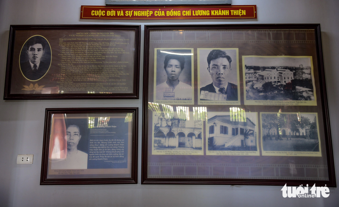 Những hình ảnh tư liệu về liệt sĩ Lương Khánh Thiện tại nhà lưu niệm - Ảnh: NAM TRẦN