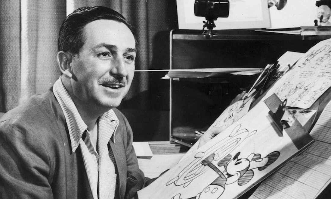 Walt Disney trong xưởng làm phim hoạt hình - Ảnh: Hulton Archive
