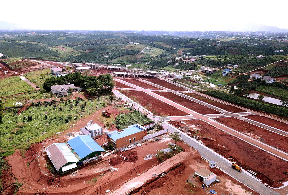 Một &quot;dự án&quot; phân lô xẻ nền ở huyện Bảo Lâm, tỉnh Lâm Đồng - Ảnh: M.V.
