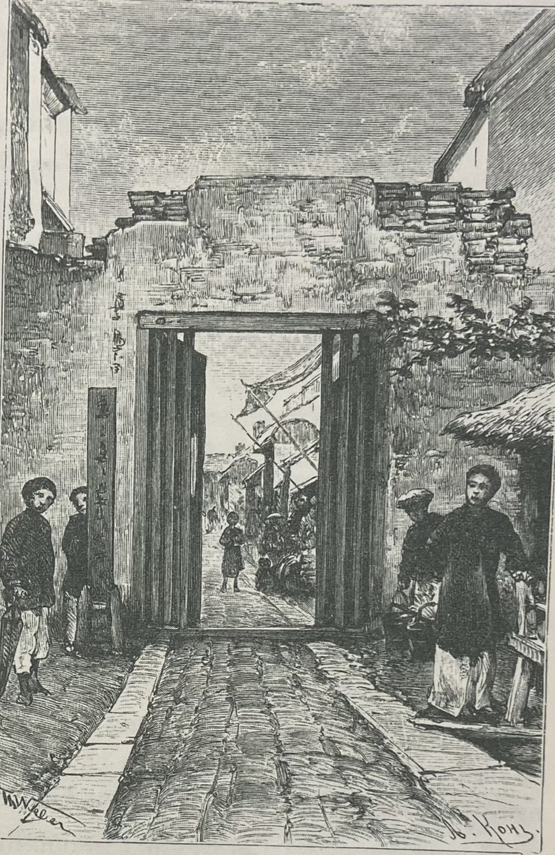 Một cổng phố cổ Hà Nội - Ảnh: Charles-Édouard Hocquard