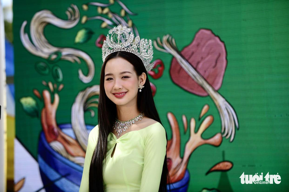 Hoa hậu Liên lục địa Lê Nguyễn Bảo Ngọc là đại sứ của chương trình - Ảnh: QUANG ĐỊNH