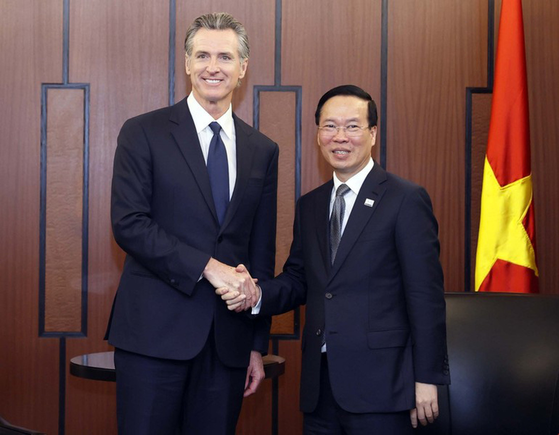 Chủ tịch nước tiếp Thống đốc bang California Gavin Newsom - Ảnh: TTXVN