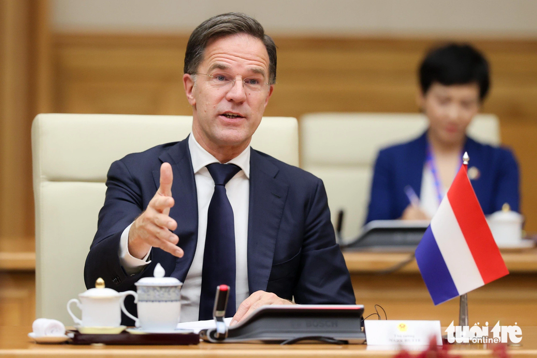 Thủ tướng Hà Lan Mark Rutte nhấn mạnh coi trọng quan hệ với Việt Nam và vai trò của Việt Nam tại khu vực - Ảnh: NGUYỄN KHÁNH