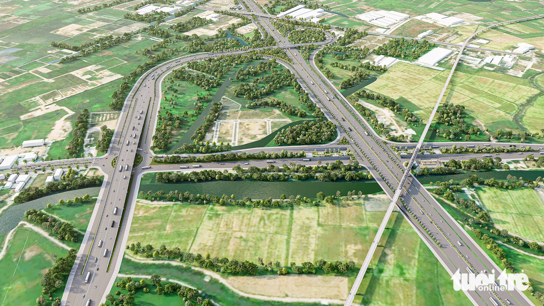 Nút giao vành đai 3 - cao tốc TP.HCM - Mộc Bài - tỉnh lộ 15 - phối cảnh thiết kế: Ban Quản lý dự án đầu tư xây dựng các công trình giao thông TP.HCM