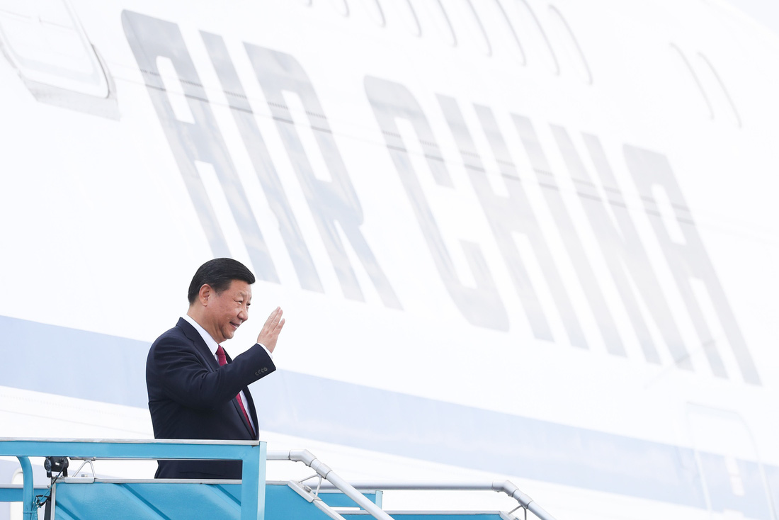 Tổng bí thư, Chủ tịch nước Trung Quốc Tập Cận Bình trở lại Việt Nam trong chuyến thăm cấp nhà nước, kết hợp dự Hội nghị các lãnh đạo kinh tế APEC tại Đà Nẵng vào tháng 11-2017 - Ảnh: NGUYỄN KHÁNH