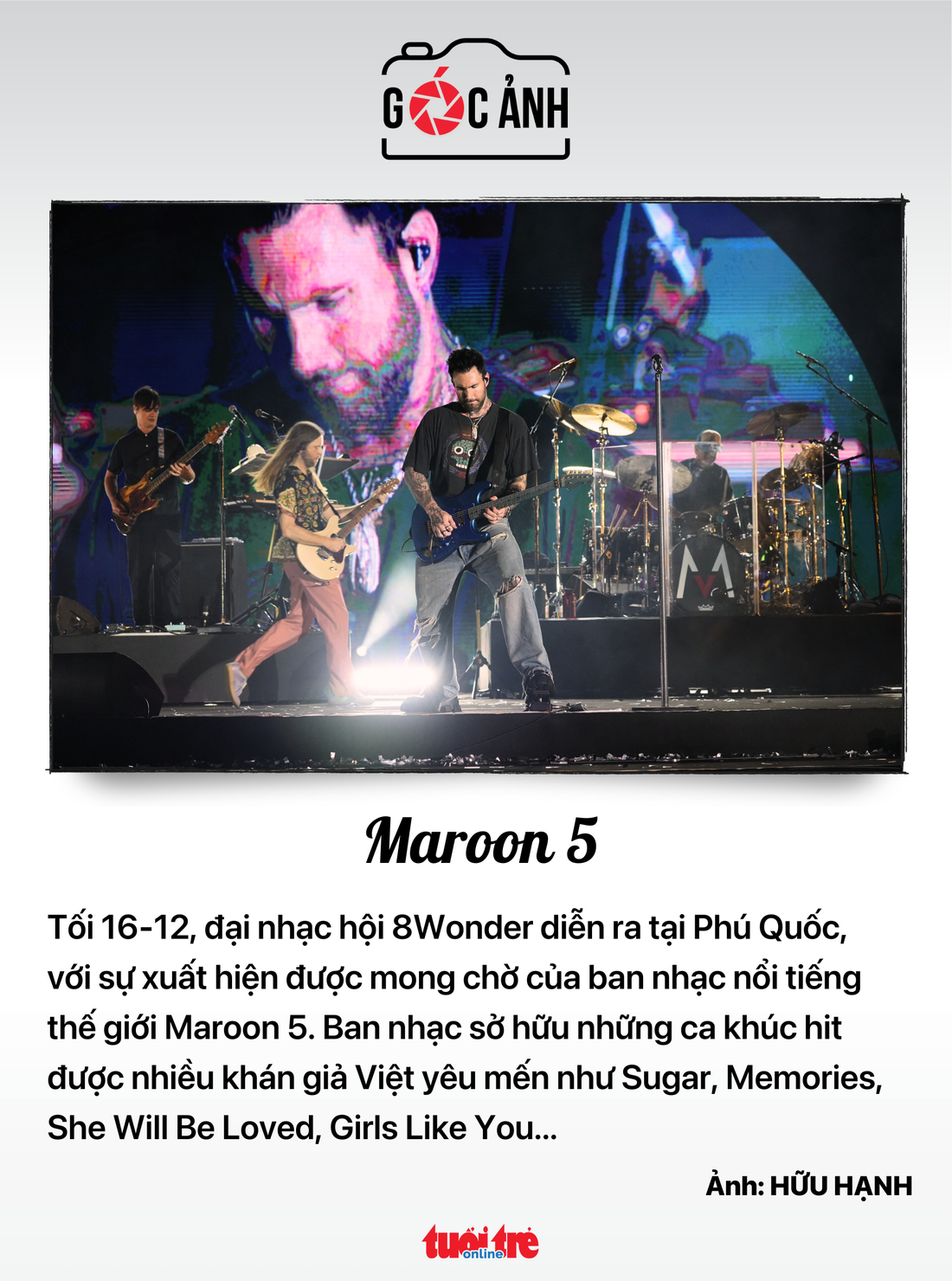 Maroon 5 biểu diễn ở Phú Quốc - Ảnh: HỮU HẠNH