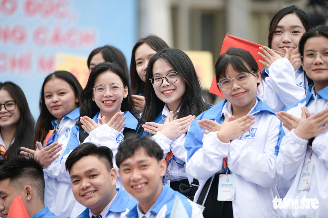 Gần 700 đại biểu đại diện cho hơn 1,7 triệu hội viên và gần 2,1 triệu sinh viên cả nước dự Đại hội toàn quốc Hội Sinh viên Việt Nam lần XI - Ảnh: NAM TRẦN